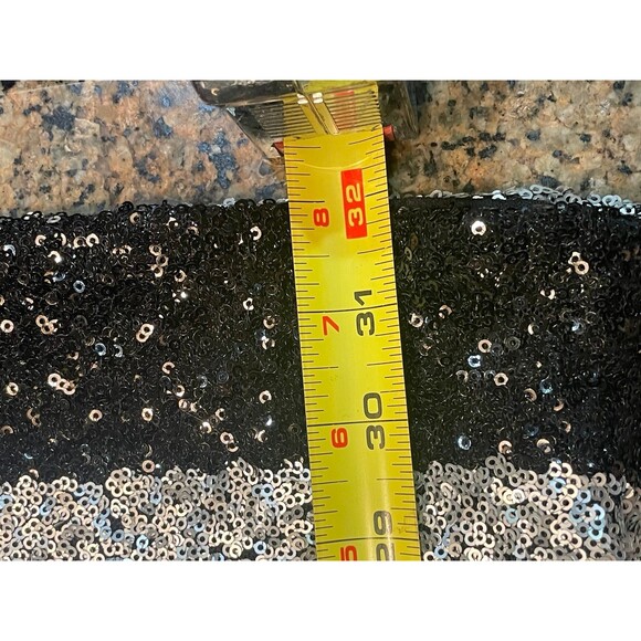 Small Andree Blue sequin party cocktail dress black silver gold homecoming - Picture 11 of 12